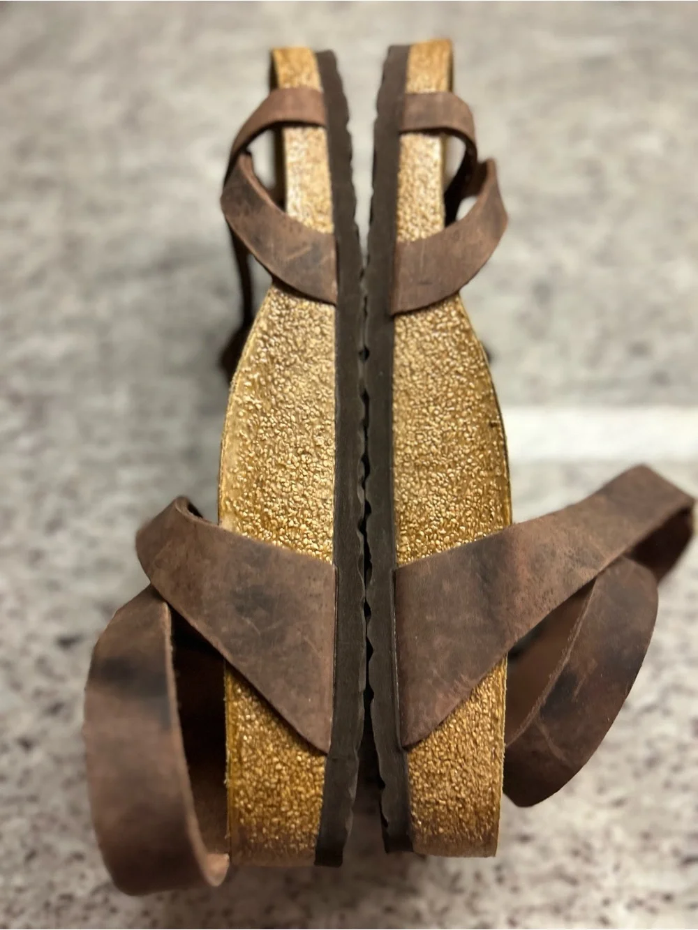 Birkenstock Yara Brown Leather Ankle-Strap Sandals women’s size 11(42)